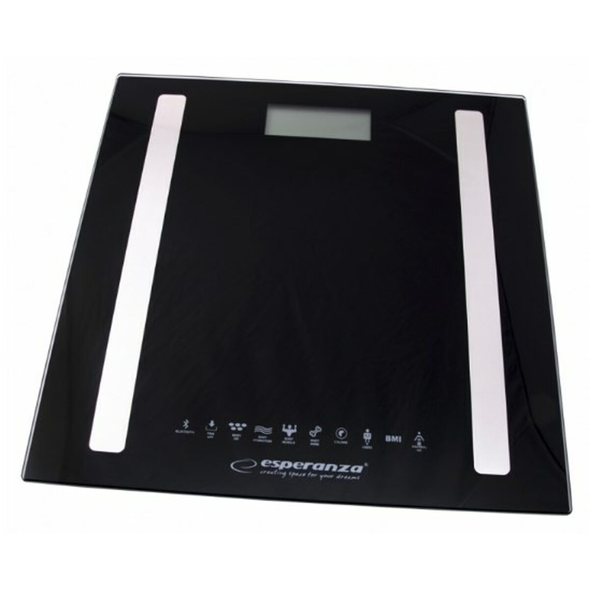 Digital Bathroom Scales Esperanza EBS016K Black Glass Tempered Glass Tempered glass 180 kg (1 Piece)-1